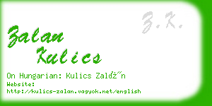 zalan kulics business card